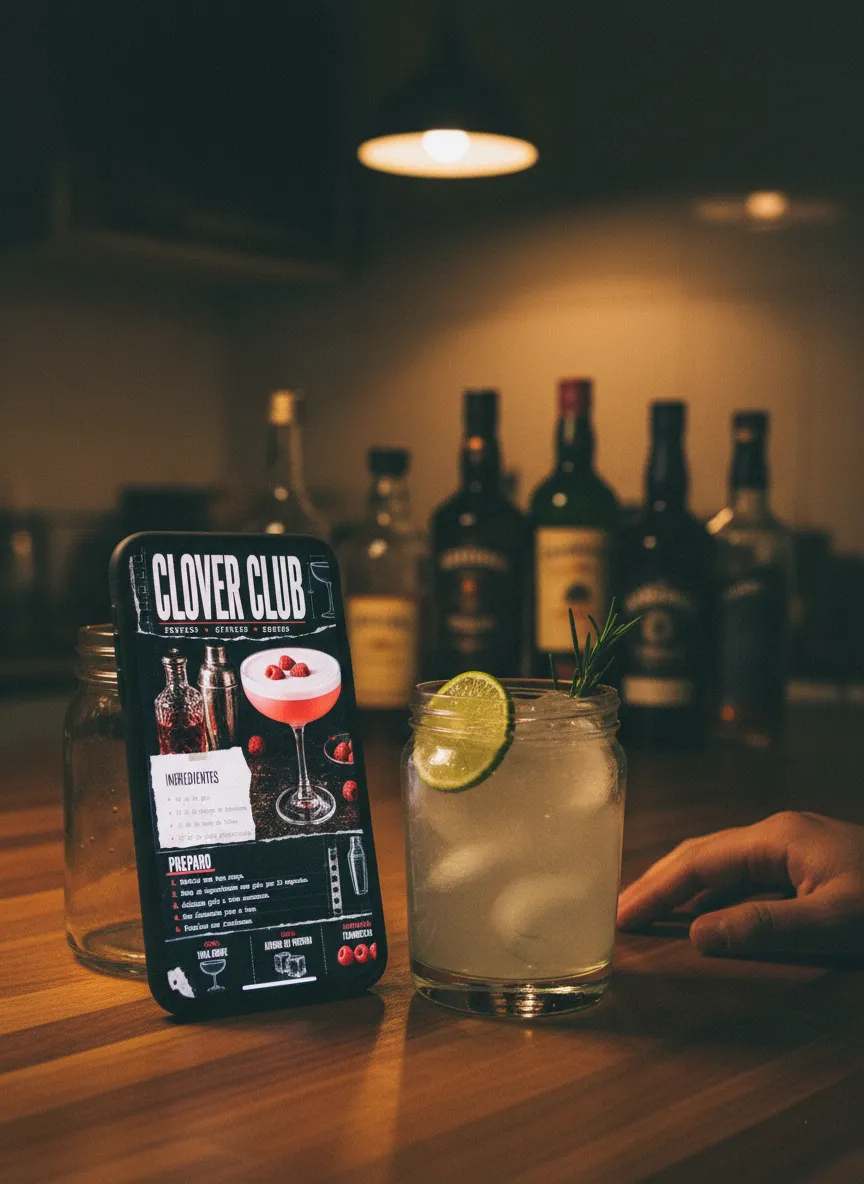 Manual Visual dos 50 Drinks Clássicos sendo usado — imagem 2
