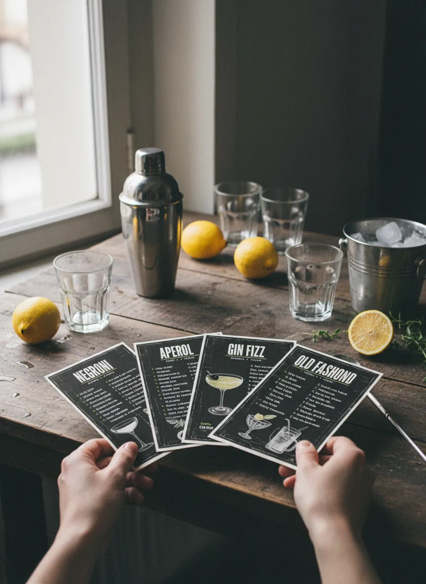 Manual Visual dos 50 Drinks Clássicos sendo usado — imagem 3