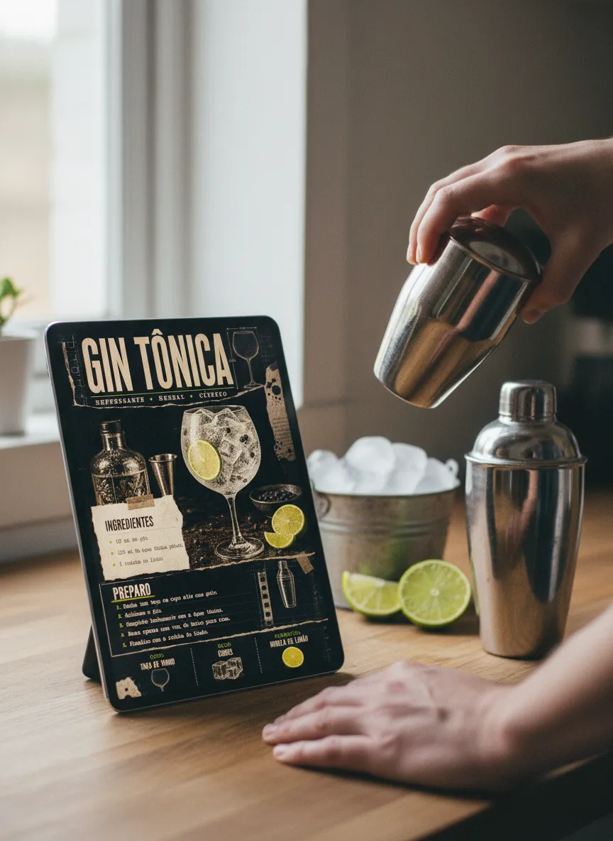 Manual Visual dos 50 Drinks Clássicos sendo usado — imagem 4
