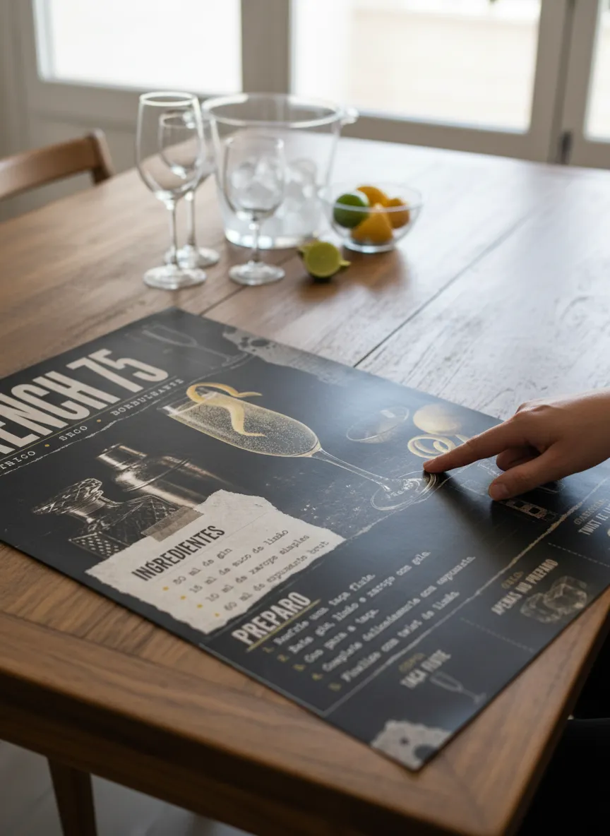 Manual Visual dos 50 Drinks Clássicos sendo usado — imagem 5