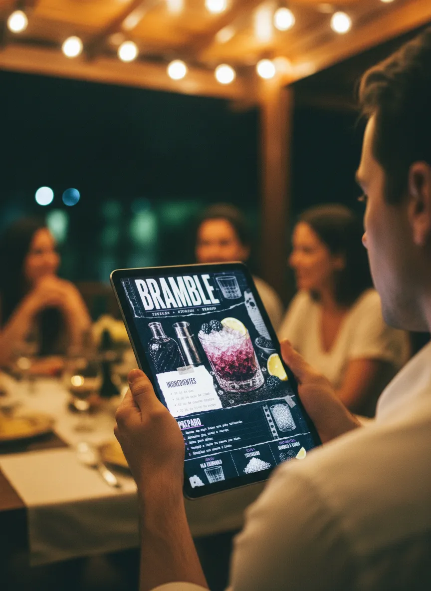 Manual Visual dos 50 Drinks Clássicos sendo usado — imagem 8